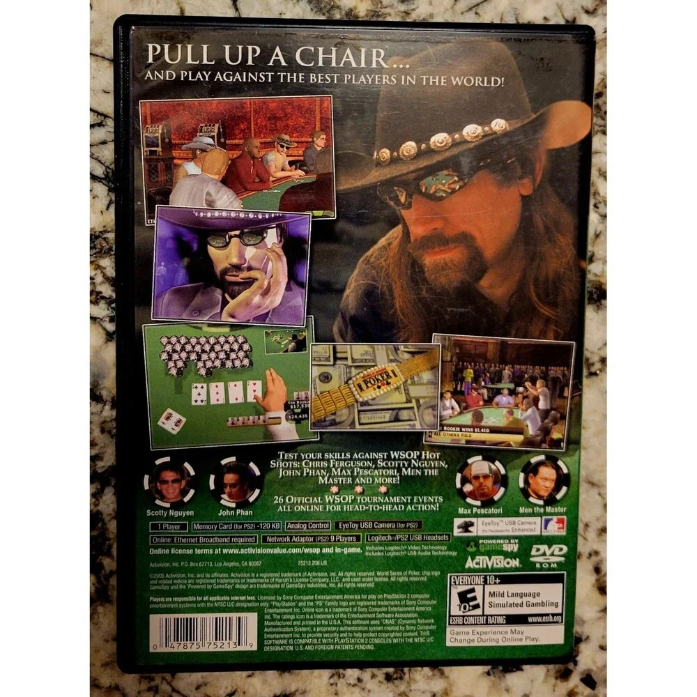 World Series of Poker (Sony PlayStation 2, PS2, 2005) CIB, MANUAL, FAST SHIPPING